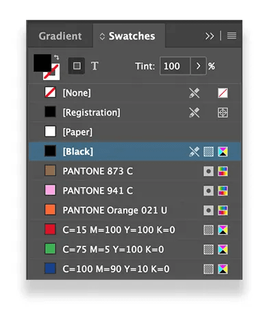 Illustrator swatches panel showing two duplicate Pantone spot colors